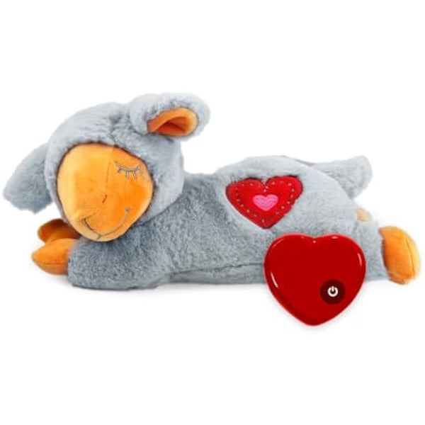 ALL FOR PAWS Puppy Heartbeat Toys Grey Sheep, Dog Behavioral Aid Plush Toy, Pet Snuggle Plush Toy for Puppies Dog with Heartbeating