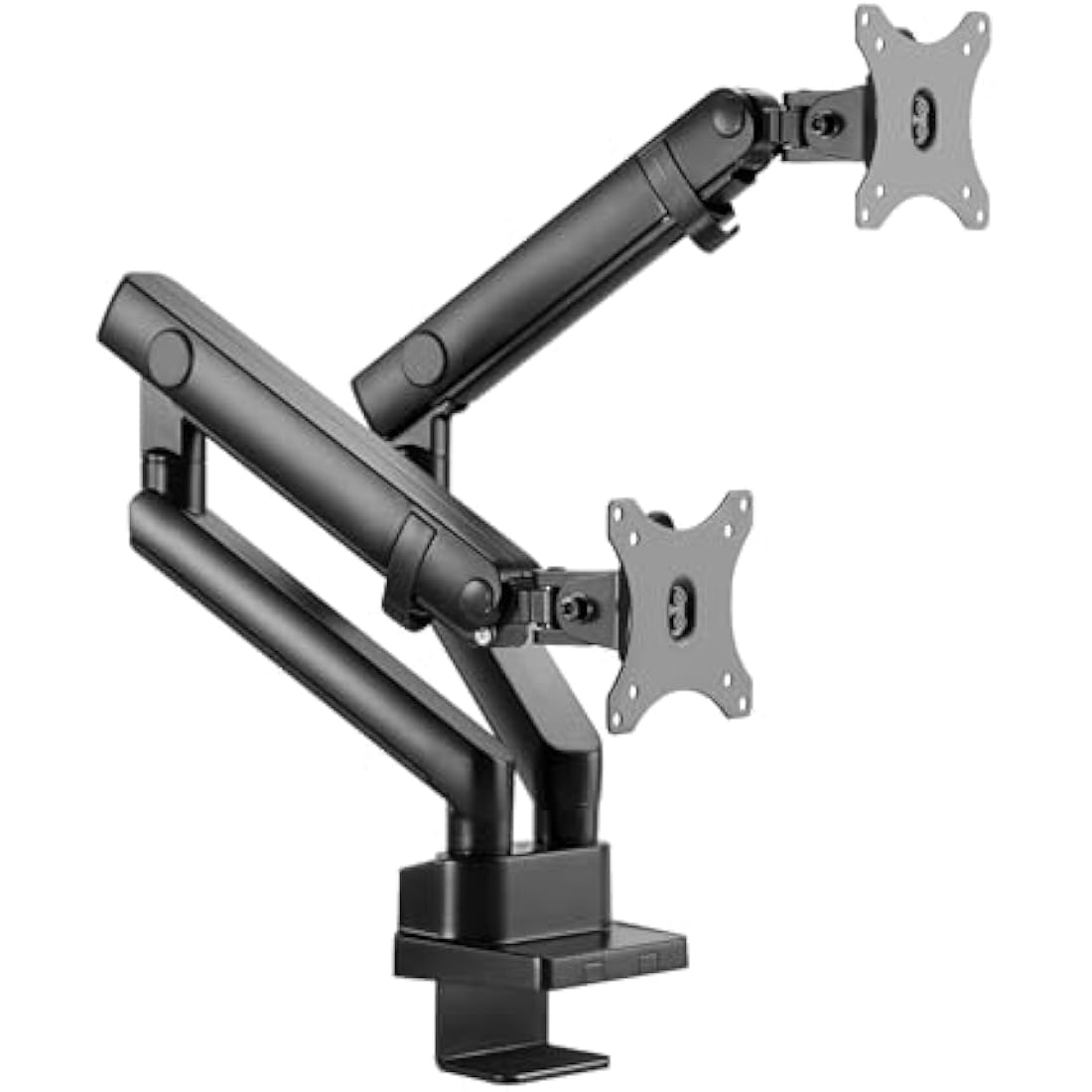 AMER Mounts HYDRA2B Dual Monitor Mount with Articulating Arms - Hydra 2 arm articulating Monitor Mount with Desk clamp - Black