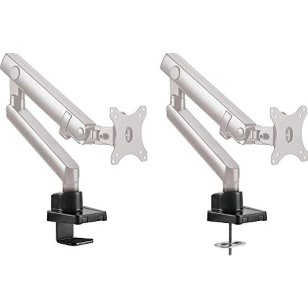 ICY BOX IB-MS313-T Monitor Mount for 1 Display up to 32 Inches (8 kg), VESA 75x75/100x100, Steel Stand, Swivel and Tilt, Table Top/Edge Mount, Black