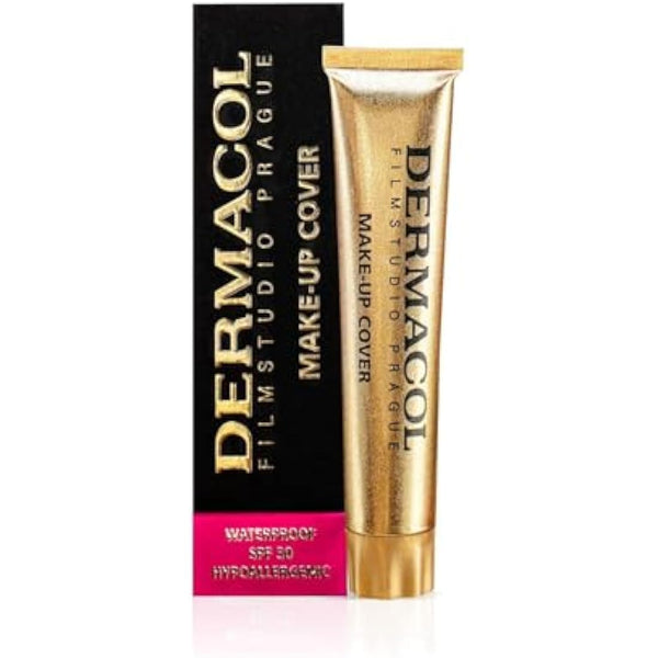 Dermacol - Full Coverage Matte Foundation with SPF 30, Waterproof Foundation for Oily Skin, Acne, & Under Eye Bags, Long-Lasting Makeup, 30g - Shade 208