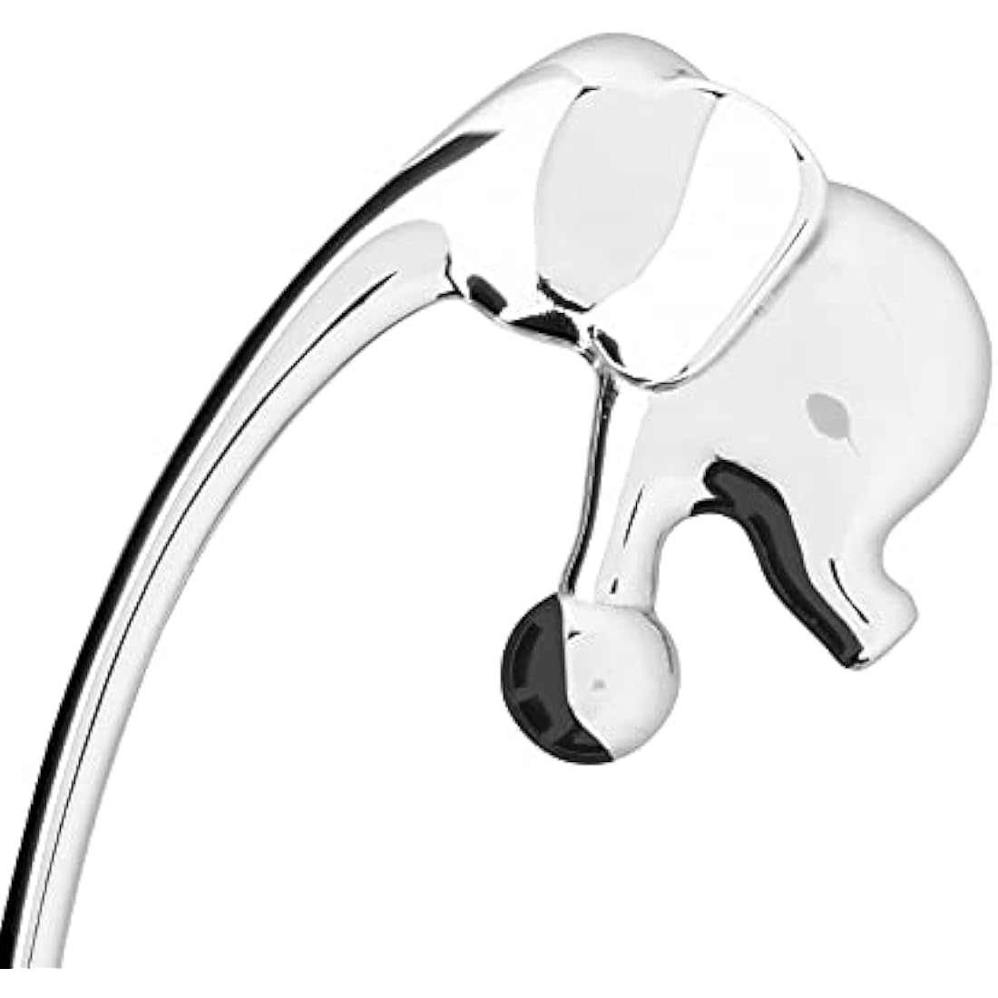 Alessi Jumbo FGO05 Design Elephant Shaped Purse Hook Stainless Steel, Mirror Polished, One Size