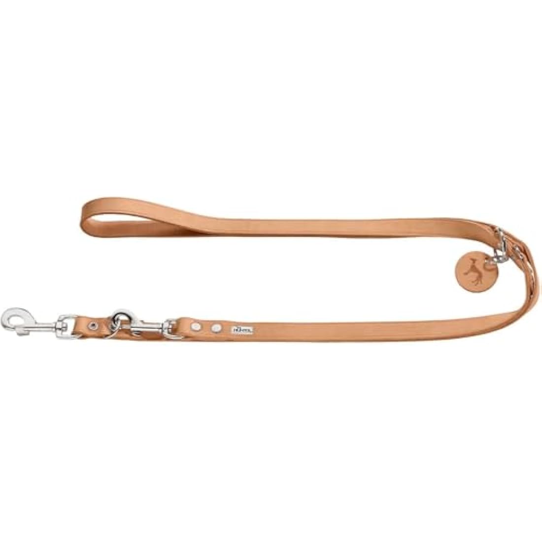 HUNTER Training leash, 16/200 Soft genuine cow leather, tan