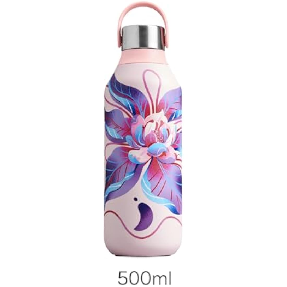 Chilly's Series 2 Water Bottle - Stainless Steel Thermal Bottles with Double Wall Vacuum, Soft Collar & Carry Loop - 24hrs Cold, 12hrs Hot - For Office, Home & Travel - Available in 350ml, 500ml & 1L