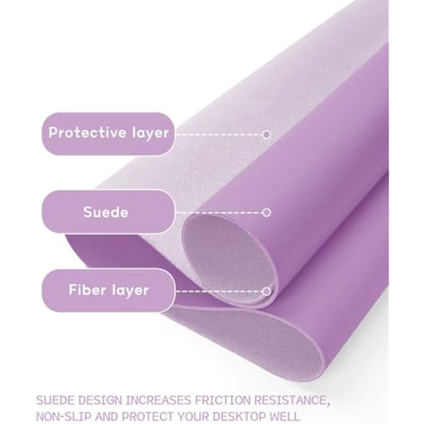 YSAGi Non-Slip Desk Pad, Waterproof PVC Leather Desk Table Protector, Ultra Thin Large Mouse Pad, Easy Clean Laptop Desk Writing Mat for Office Work/Home/Decor (90 x 43 cm, Purple)