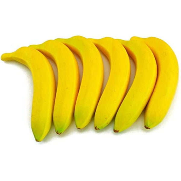 JEDFORE 6Pcs Fake Banana Simulation Artificial Lifelike Fake Fruit for Christmas Festival Home House Kitchen Wedding Party Photography Decoration