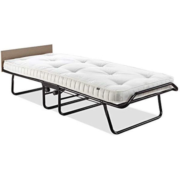 Jay-Be Supreme Folding Bed with Micro e-Pocket Sprung Mattress and Automatic Folding Legs, Compact, Single, Black