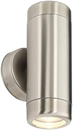 National Lighting Marine Grade Spot Lights - Outdoor Up Down Lights - Stainless Steel IP65 Rated Waterproof Wall Light Spotlights for Coastal Areas - Max 35W Halogen or GU10 LED (Not Included)