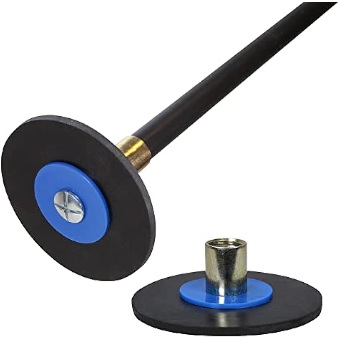 Faithfull FAIDRSET12 Drain Rod Set 9M (30ft) 10 x Rods, Plunger, Worm. Brass Rod Commectors