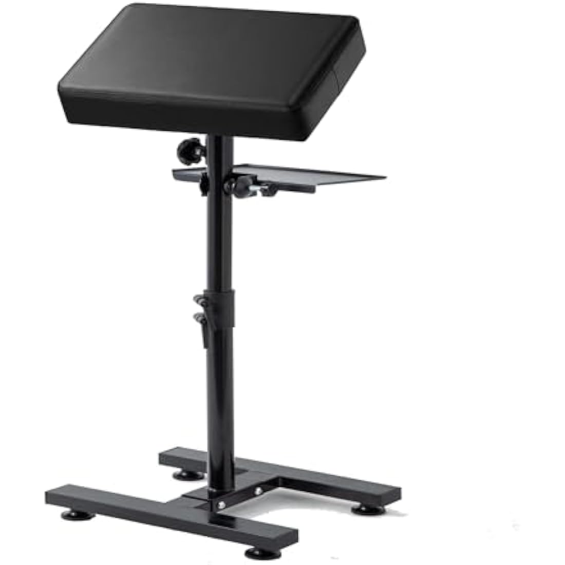 ANDNICE Tattoo Armrest Stand Legrest Bracket H-base Adjustable Height Tilt Black Leather Pad with Tattoo Supplies Storage Board Professional Heavy Duty Iron Equipmen for Tattoo Studio