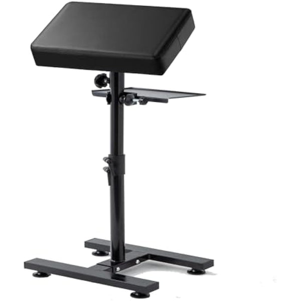 ANDNICE Tattoo Armrest Stand Legrest Bracket H-base Adjustable Height Tilt Black Leather Pad with Tattoo Supplies Storage Board Professional Heavy Duty Iron Equipmen for Tattoo Studio