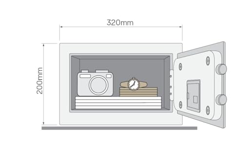 Yale - Electronic Alarmed Safe Laptop - Standard Security - YLC/200/DB2