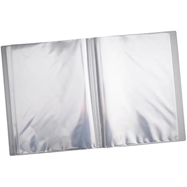 eco-eco A3 Size 50% Recycled 60 Pocket Clear Presentation Display Book, Storage Case Portfolio Art Folder with Plastic Sleeves, eco102