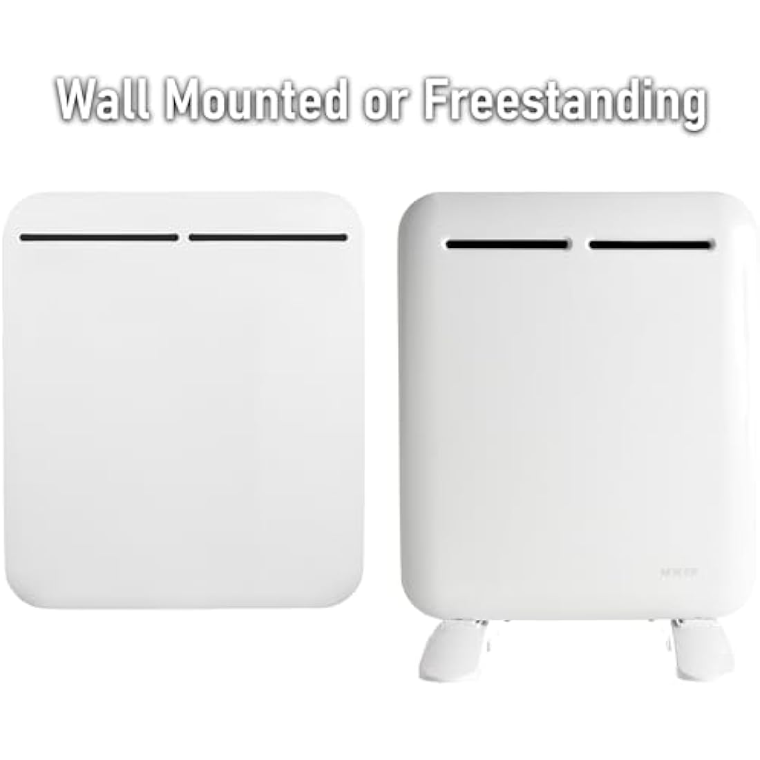 MYLEK Electric Panel Space Heater Radiator - Wall Mounted or Free Standing -Electric Energy Efficient, Open Window Detection, Thermostat, Timer, Anti Frost, Bathroom IP24, ERP Lot20 (500W White)