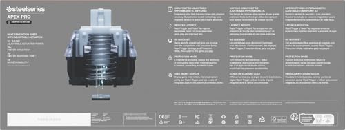 SteelSeries Apex Pro Gen 3 Gaming Keyboard - OmniPoint 3.0 HyperMagnetic Switches - Adjustable Actuation - Rapid Trigger - Game-Ready Presets - Rapid Tap/SOCD - OLED - RGB - USB-C - English QWERTY