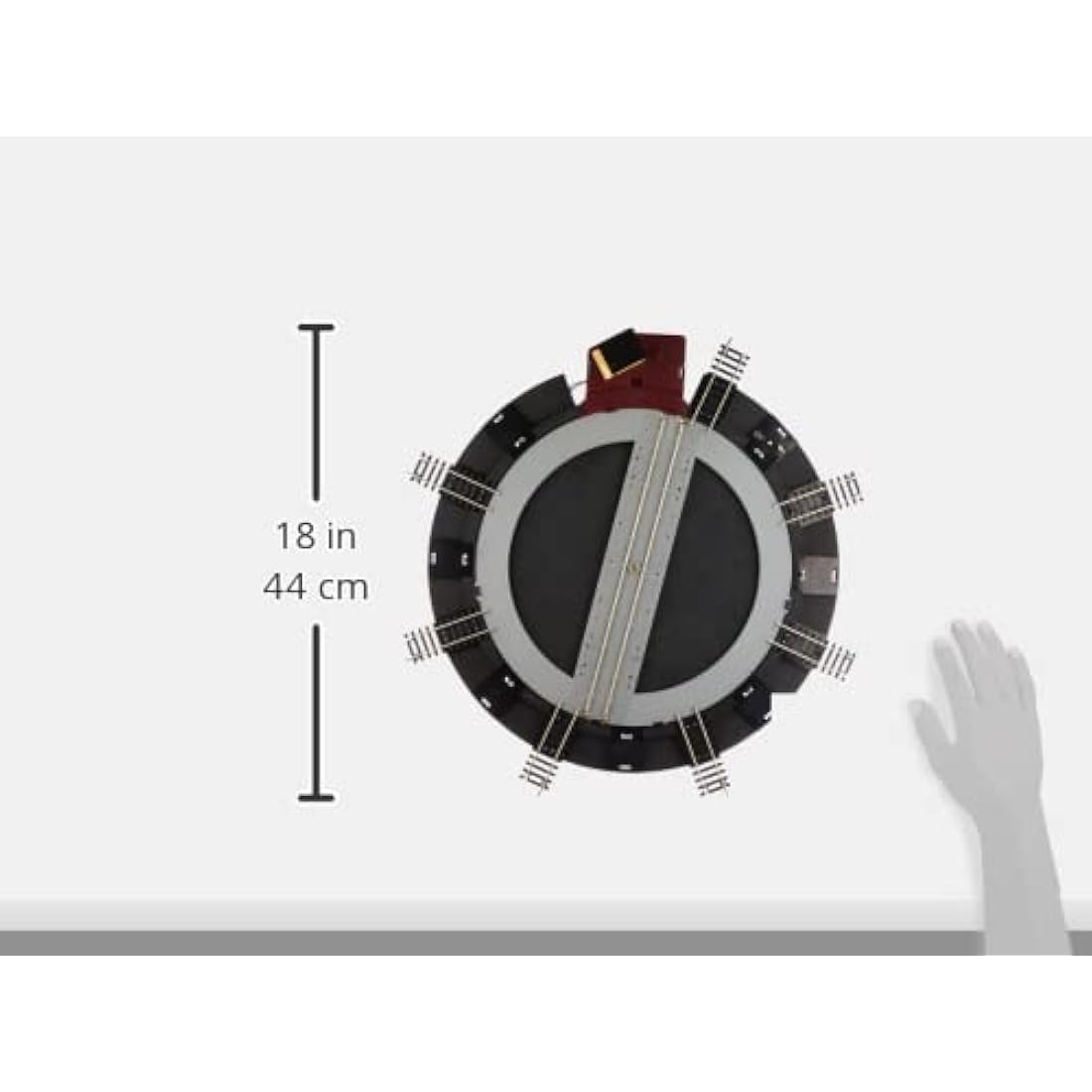 Hornby R070 OO Gauge Motorised Turntable, Model Train Accessories for Adding Scenery, Dioramas, Woodland, Buildings and More to 00 Gauge Model Railway - 1:76 Scale