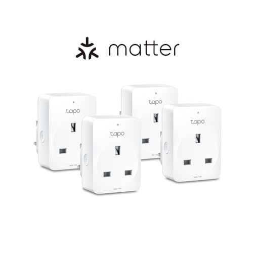 Tapo P110M Smart Plug, WiFi Plug, Energy Monitoring, Electricity Usage Monitor, MATTER Certified, App Remote Control, Voice Control, Alexa Plug, Works with Alexa & Google, Away Mode, Compact Design