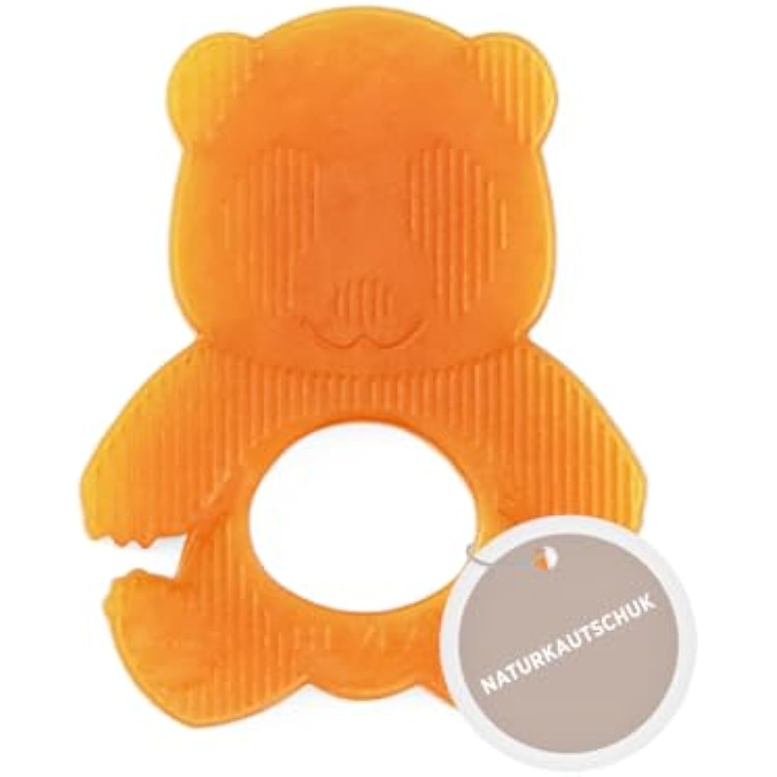 HEVEA Panda Teether for Babies - 100% Natural Rubber Soothing Teething Toy, BPA-Free & Vegan, Easy-Grip for Soothing Gums