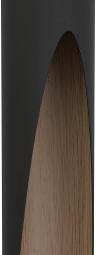 Eglo LED pendant lighting Barbotto, 4 light hanging lamp with indirect lighting, metal ceiling light fixture in black and wood look, GU10 bulb, warm white, FSC certified