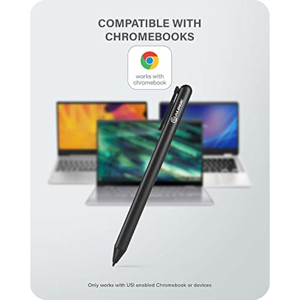 ALOGIC USI Active Stylus Pen, USI 1.0, 4096 Levels Pressure, Precision Design, Premium Build Quality, compatible with Chrome OS device Black ALUS19