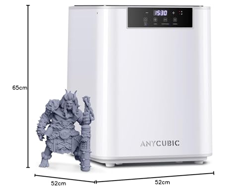 ANYCUBIC Wash and Cure 3 Station, 2 in 1 Wash & Cure Machine for ANYCUBIC Photon Mono Mars LCD/SLA/DLP Resin 3D Printing Models with Dual Cleaning Modes and Uniform Curing, Washing Size 165x100x180mm³