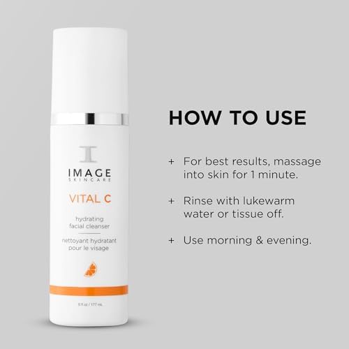 IMAGE Skincare, VITAL C Hydrating Facial Cleanser, Gentle Face Wash with Vitamin C, E and A, 117 mL