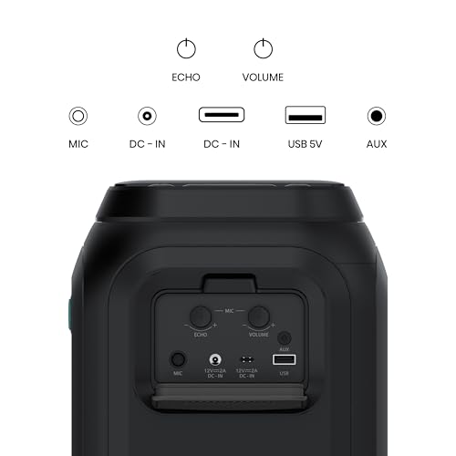 Hisense PARTY STORM, 300W Max Audio Power,15 Hrs long playtime,Karaoke Mode,Lighting effects, Wireless charge the phone, IPX4 Waterproof, Bluetooth 5.0