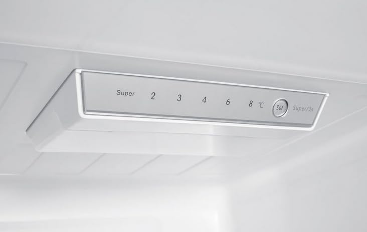 Teknix FFH1825WB 55cm Freestanding 50/50 Fridge Freezer - 256 Litre Capacity - Total No Frost - Non-plumbed Water Dispenser - Black, H182.5 x W55 x D56.2 (cm)