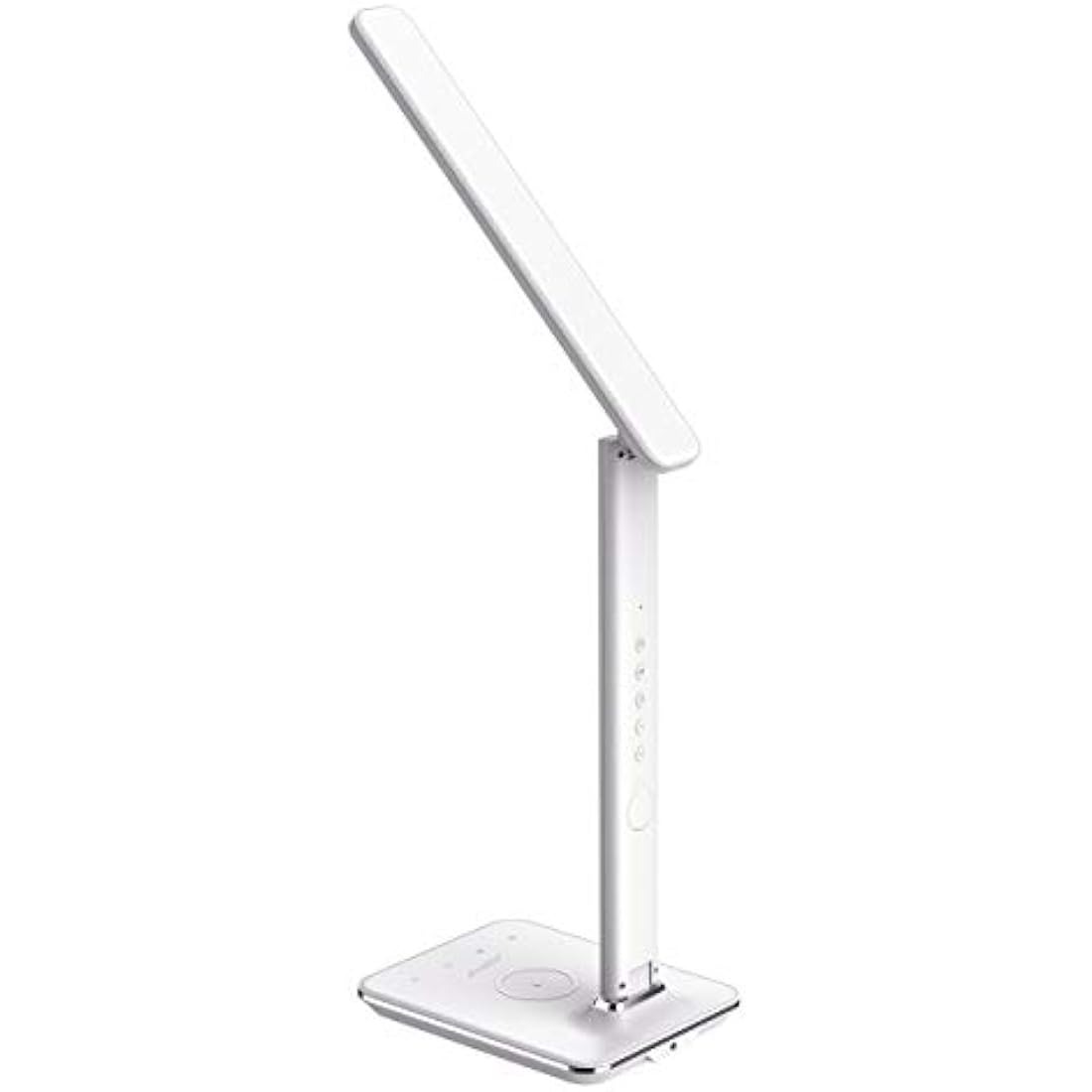 groov e Ares LED Lamp - Touch Control Desk Light with Fold Design - 3 Lighting Modes, Built-in Wireless Charger, Alarm Clock, & Digital Display with Time & Calender - Mains Operated - White