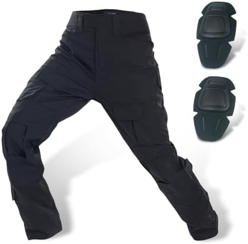 H Welt EU Mens Military Pants with Knee Pads for Strategy Game Airsoft Paintball Shooting Combat