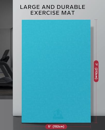 HAPBEAR Large Yoga Mat-7'?5'(213?152cm), Non-Slip, Ultra Durable, 0.31''(8mm) Thick Workout Mats for Home Gym, Large Exercise Mat for Fitness, Yoga,