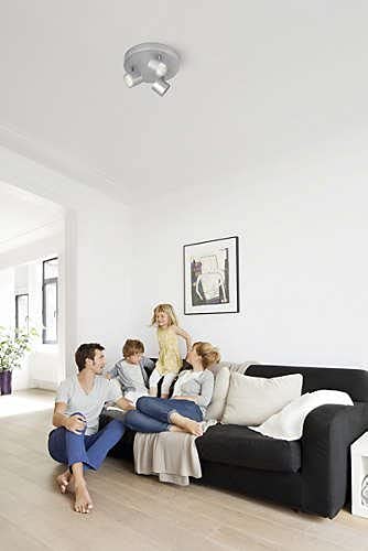 Philips Hue myLiving Star 3 SpotLight Spiral Ceiling Light (Integrated 3 x 3 W LED Bulb) - Aluminium, 562434816