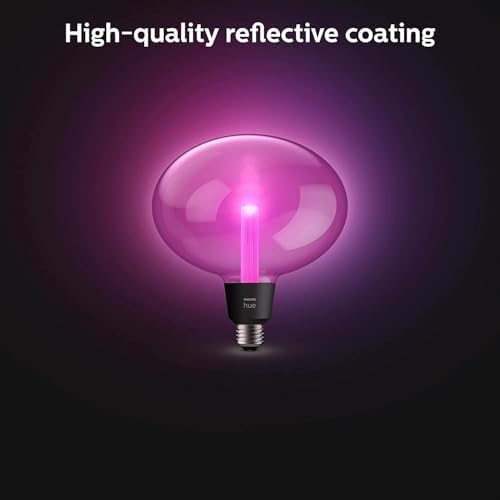 Philips Hue Ellipse White and Colour Ambiance LED Smart Light Bulb [E27 Edison Screw] for Indoor Home Lighting. Bedroom, Livingroom and Dining.