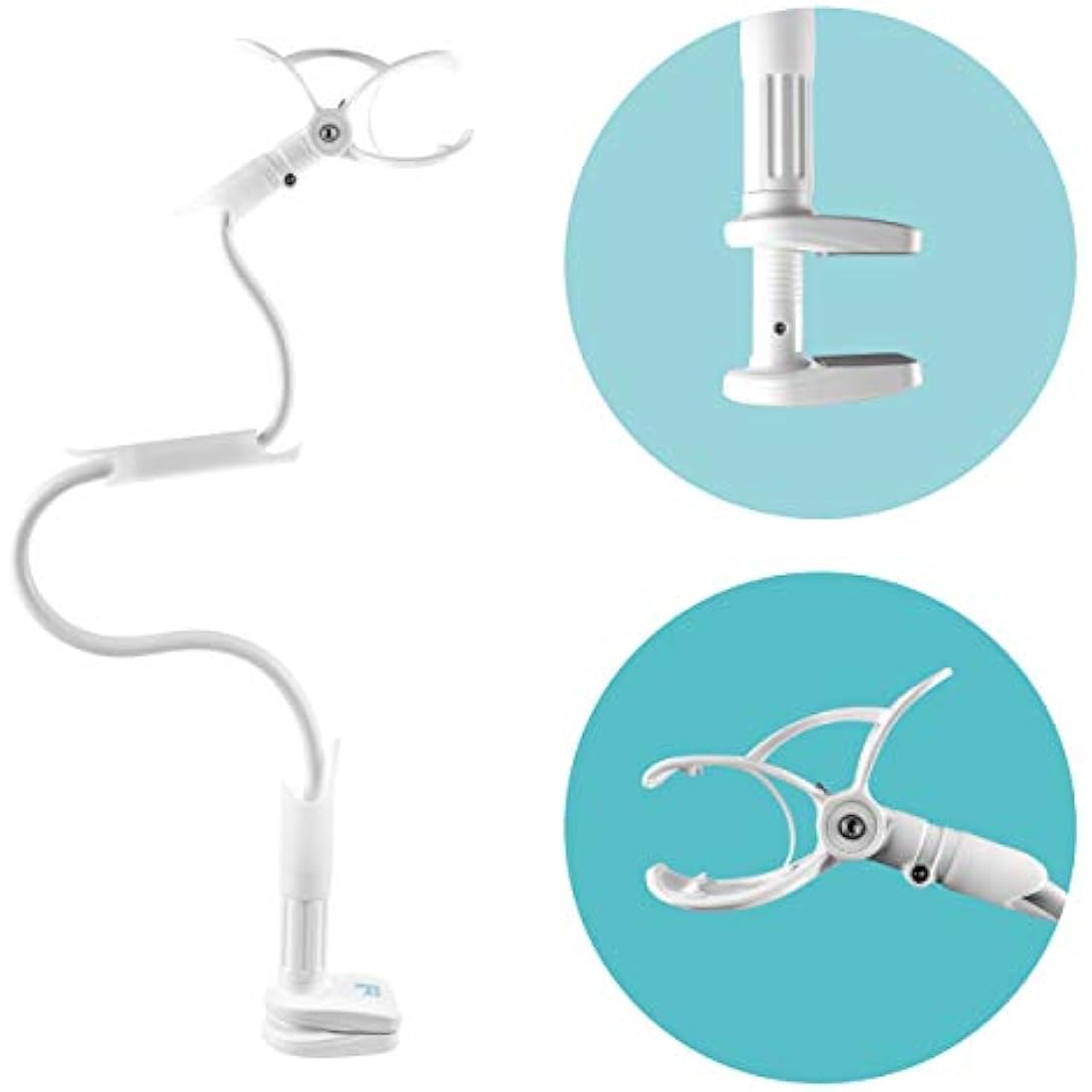 Flexi Twist | Universal Baby Monitor Holder | Secure with Straps & Clamp to Furniture | No Drilling Required | Flexible Baby Camera Mount | Baby Monitor Shelf Parent