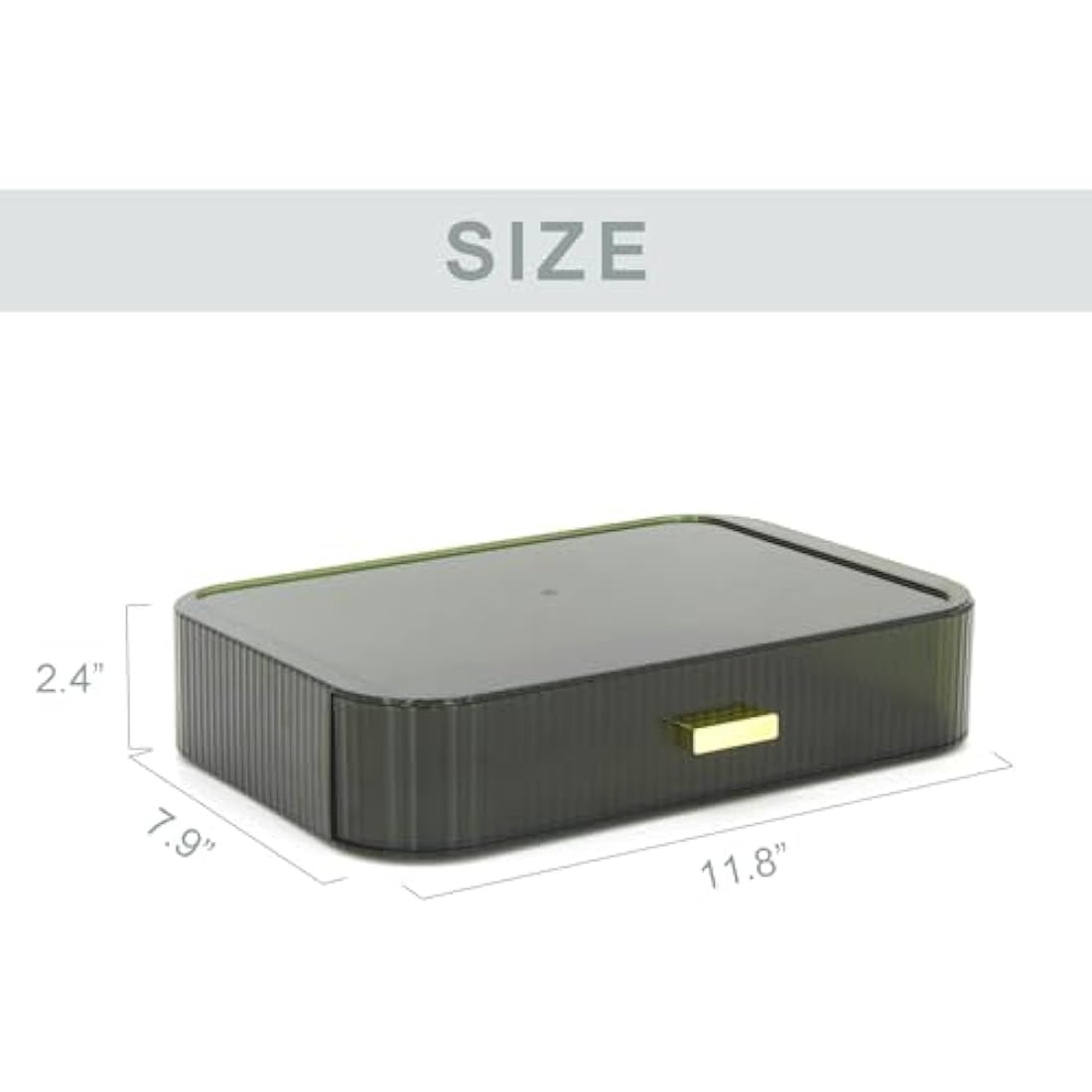 Womanht Makeup Organizer Drawers Stackable, Bathroom Vanity Organizers and Storage, Great for Cosmetics, skincare, Lipsticks, Nail Care (Green,1 Drawer)