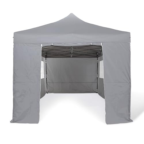 All Seasons Gazebos 3M x 6M Waterproof Gazebo Party Tent with Rustproof Frame and Wheeled Carry Bag (Metallic Grey)