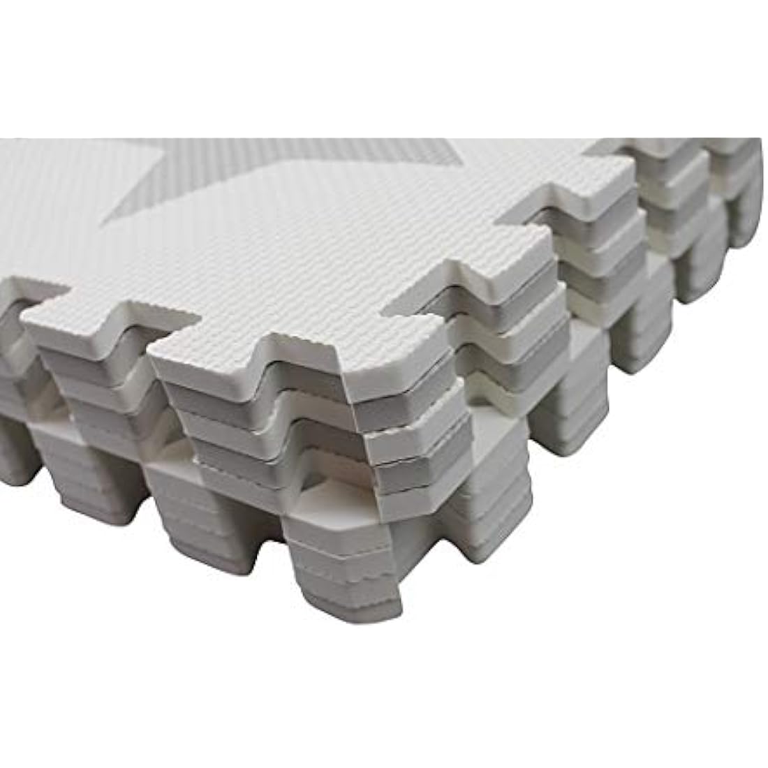 9 Grey Interlocking Foam Baby Play Mat Star Tiles with Edges - Play Mats. Each tile 30 x 30cms. Total 0.9m2.