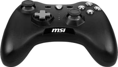 MSI FORCE GC20 V2 WHITE Wired PC Gamepad Controller - Interchangeable D-Pad Covers, Dual Vibration Motors, USB 2.0 - Wired