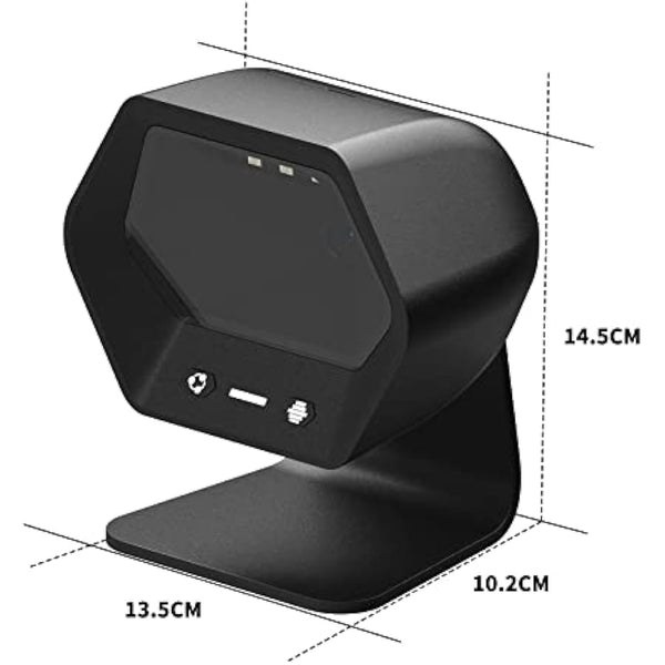 NETUM 1D 2D QR Presentation Scanner Hands-Free USB Barcode Scanner Omnidirectional Wired Bar code Reader for Mobile Payment Computer Screen Scan Support PDF417, Securpharm Code(Data Matrix) NT-7060