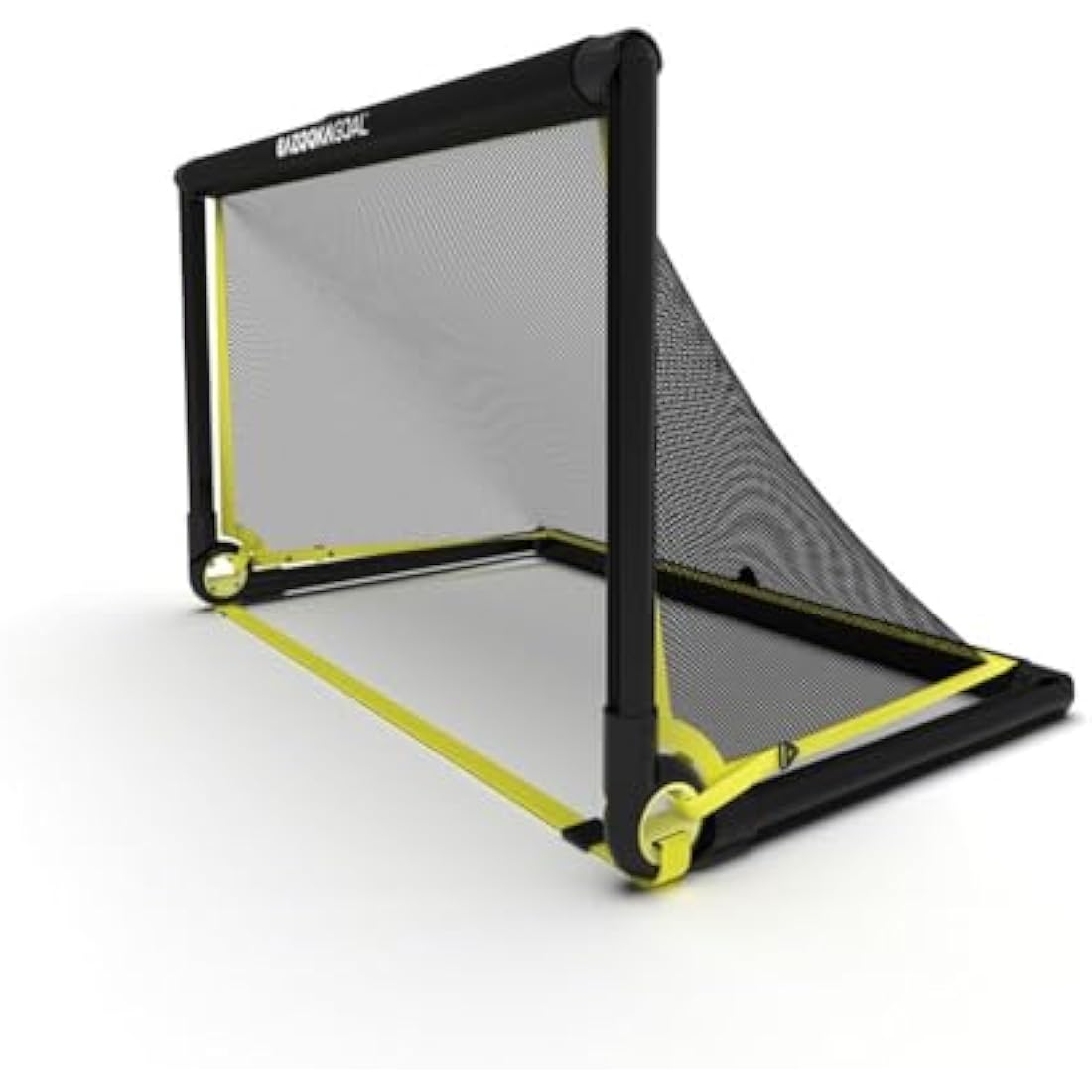 BazookaGoal Original Solid Frame Pop Up Goal - Folding Mini Soccer Goal for Kids and Adults - Portable Goal Post - Easy to Set-up & Steady