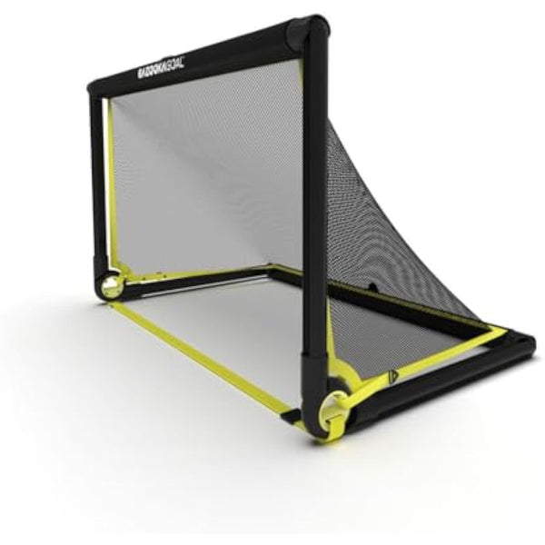 BazookaGoal Original Solid Frame Pop Up Goal - Folding Mini Soccer Goal for Kids and Adults - Portable Goal Post - Easy to Set-up & Steady