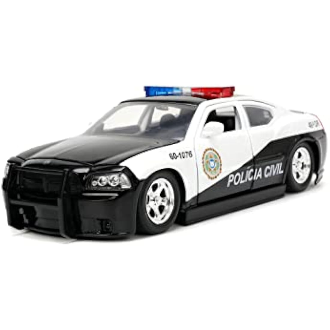 Jada 33665BK Collectible Miniature Car, Black/White