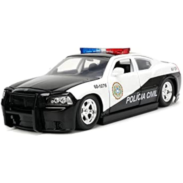 Jada 33665BK Collectible Miniature Car, Black/White