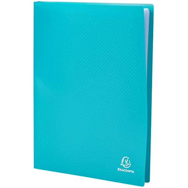 Exacompta - Ref 85103E - Soft PP Display Book - Suitable for A4 Documents, Made from Polypropylene, Lightweight, 100 Pockets, 200 Viewing Pages - Green Cover