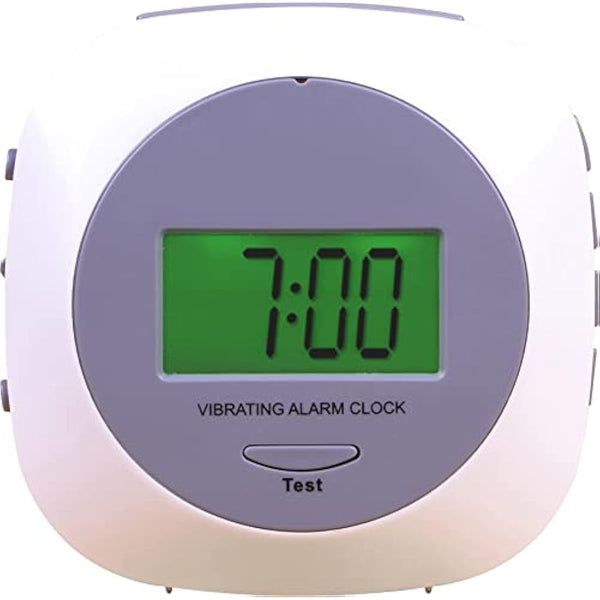 Aidapt Vibration Alarm Clock.Hearing Impaired,Deaf,Shift Workers, Don't Disturb Partner,LCD Display,Under Pillow using Strap with Clip,Built in Stand for Desk Mount,Snooze Function,Built in Back Light