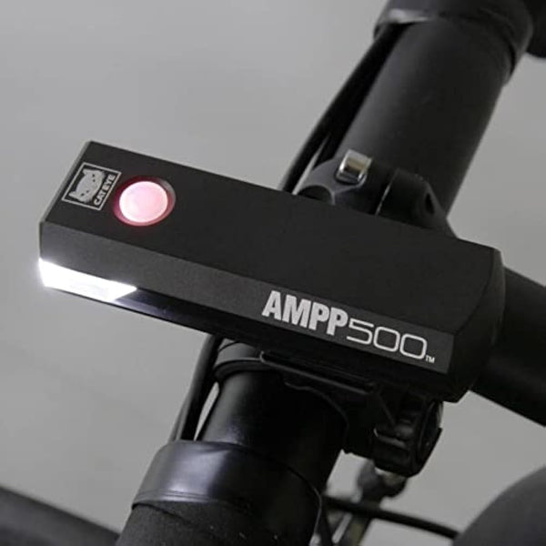 CatEye AMPP Super Bright LED Bicycle Front Lights - OptiCube Technology, IPX4 Waterproof Rated, FlexTight Easy Fit Bracket | USB Rechargeable Bike Light | Front Bike Lights | Bicycle Accessories