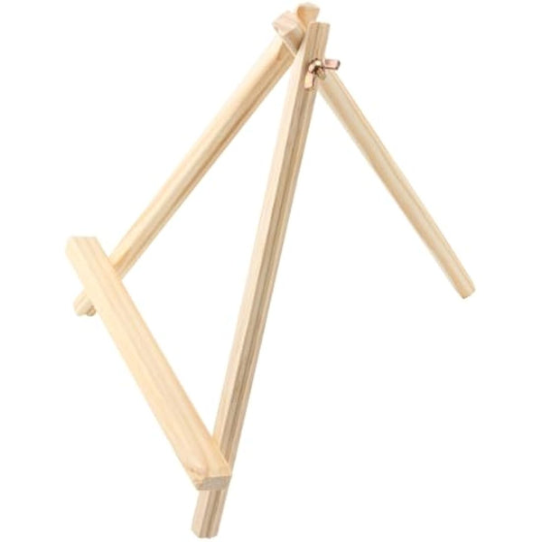 HAKZEON 8 Pack 30 x 20 CM Wooden Tabletop Easel, Mini Easel with Movable Bar, Adjustable Wood Easel Stand for Paintings, Drawings, Framed Photos, Signs