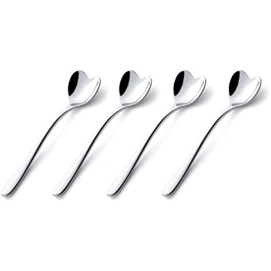 Alessi A di AMMI01CUS4 Set Composed of Four Ice Cream Spoons in 18/10 Stainless Steel, Silver, 17 x 19 x 10 cm