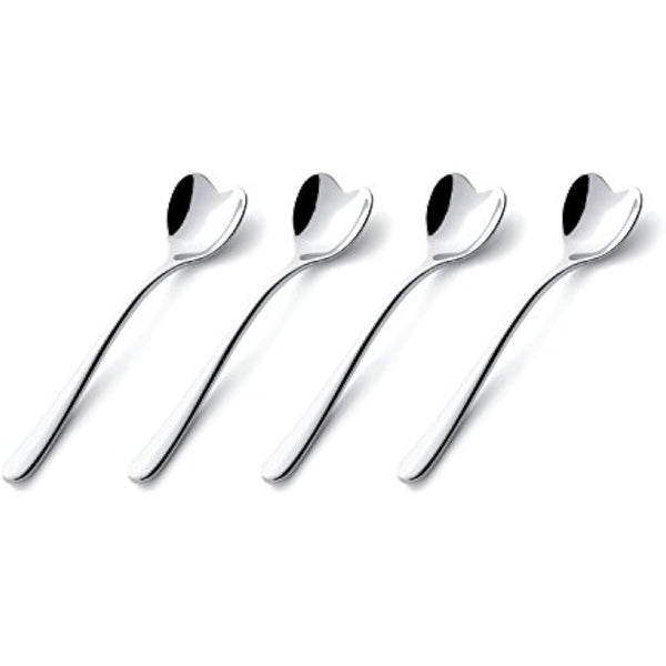 Alessi A di AMMI01CUS4 Set Composed of Four Ice Cream Spoons in 18/10 Stainless Steel, Silver, 17 x 19 x 10 cm