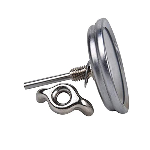 2 pcs BBQ Grill Temperature Gauge, Charcoal Smoker Barbecue Grill Thermometer BBQ Temp Gauge