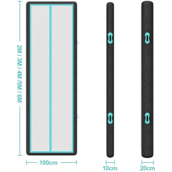 Inflatable Tumbling Gym Mat 10cm/20cm high 2M/3/4M/5M/6M/7M/8M/9M/10M/11M/12M Inflatable Air Gymnastics Mat Training Mats Gymnastics tumbling mat with Air Pump